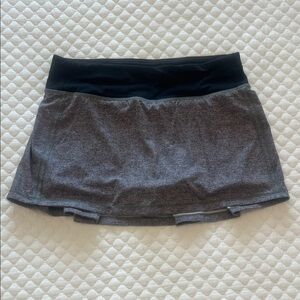 lululemon athletica Gray Skater Skirt with Black Waistband